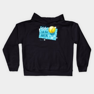 softball  sports Kids Hoodie